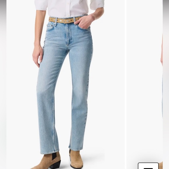 NWT Rag and Bone Harlow Straight Leg Jeans Delaney Light Blue 29 - Picture 1 of 7